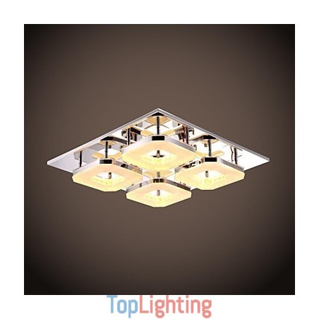 Acrylic Flush Mount 4 light Modern Acrylic Electroplating Stainless Steel Acrylic Flush Mount 4 light Modern Acrylic Electroplating Stainless Steel