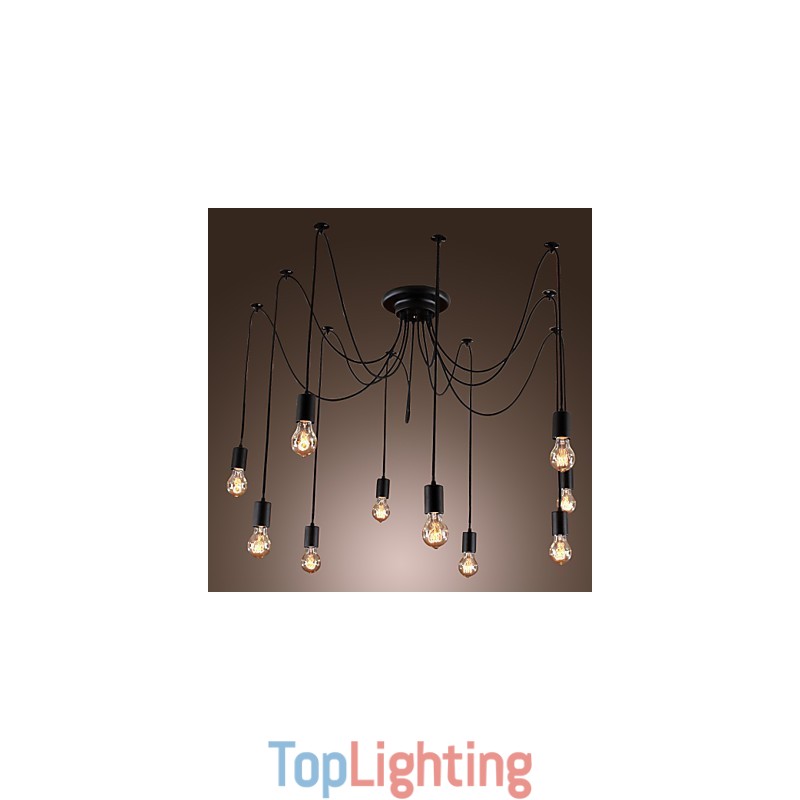 Chandelier Vintage Design Bulbs Included Living 10 Lights Pendant Light