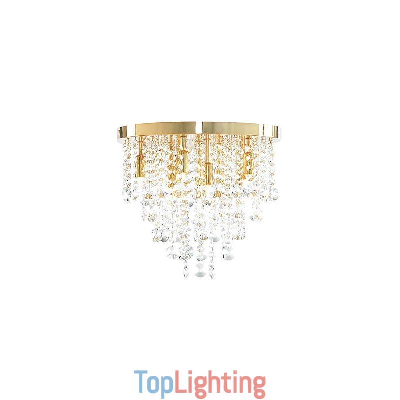 Modern Crystal Semi Flush Mount with 9 Lights (G9 Bulb Base)