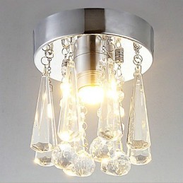 1 Light Semi Flush Mount in Crystal