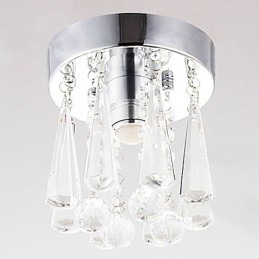 1 Light Semi Flush Mount in Crystal