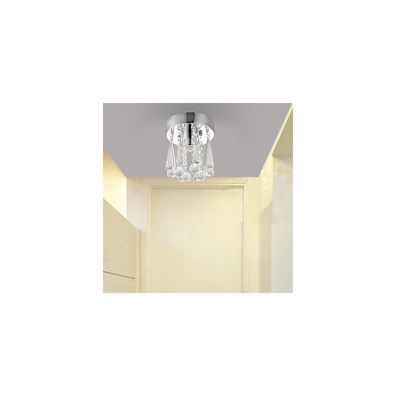 1 Light Semi Flush Mount in Crystal