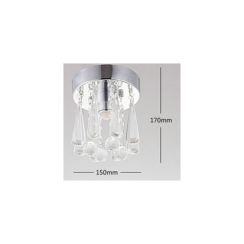 1 Light Semi Flush Mount in Crystal