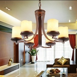 Traditional Classic Retro Mini Style Painting Metal Chandelier