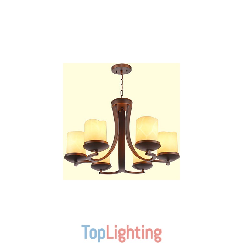 Traditional Classic Retro Mini Style Painting Metal Chandelier
