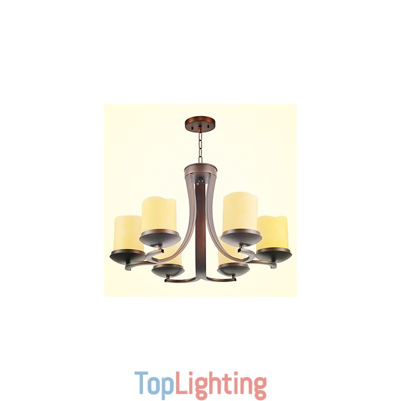Traditional Classic Retro Mini Style Painting Metal Chandelier