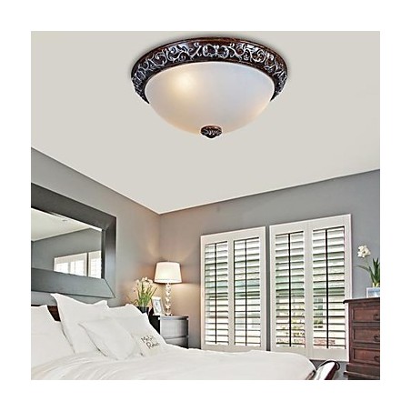 Flush Mount Light Glass Resin Silver Carving European Classic Flush Mount Light Glass Resin Silver Carving European Classic