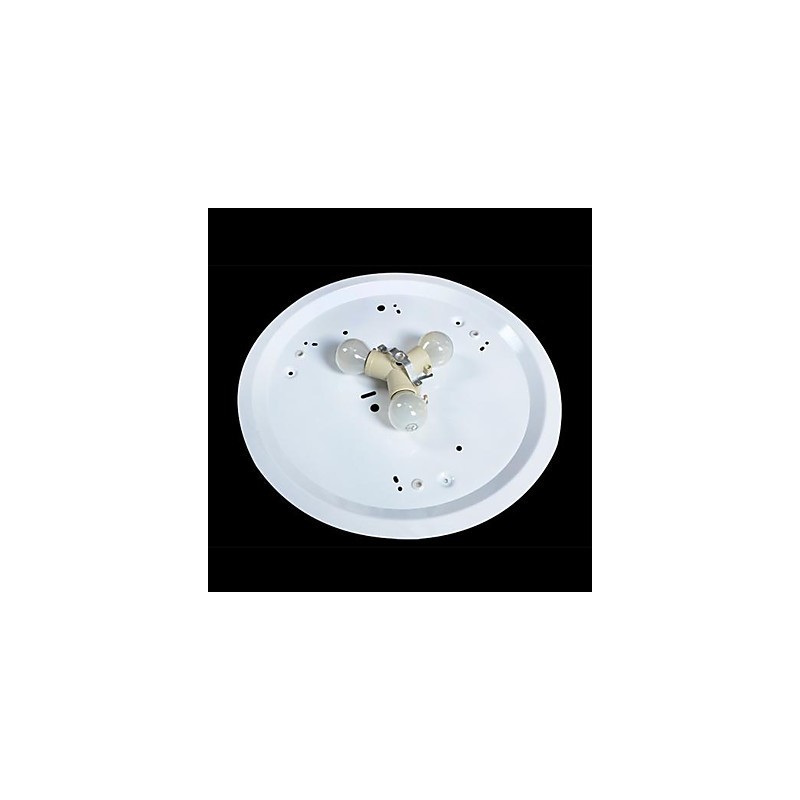 White Flush Mount Light Glass Resin Carving European Classic
