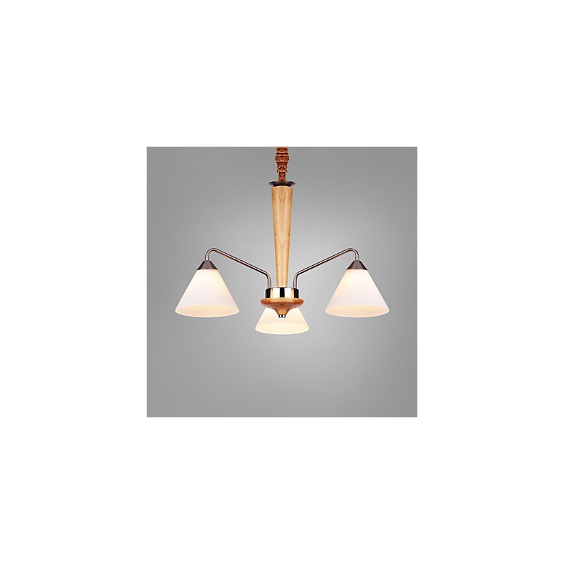 Vintage Mini Style Painting Wood Bamboo Flush Mount