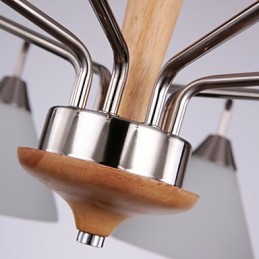 Vintage Mini Style Painting Wood Bamboo Flush Mount