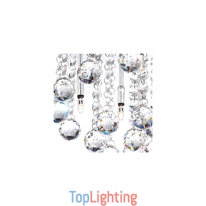 Modern Crystal Semi Flush Mount with 8 Lights (G4 Bulb Base)