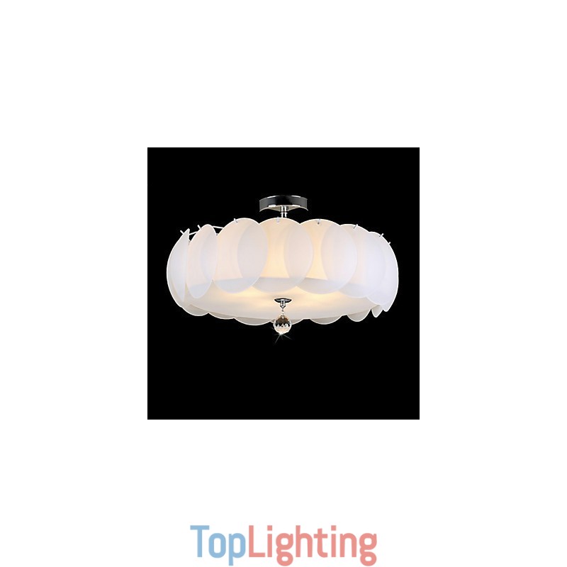 5 Light Glass Chandelier Modern Pendant Light Family