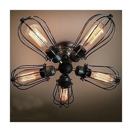 Vintage Mini Style Painting Metal Flush Mount Vintage Mini Style Painting Metal Flush Mount