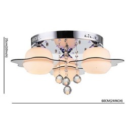 Remoter Control Flush Mount Modern Contemporary 3 Lights with Red Blues
