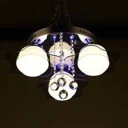 Remoter Control Flush Mount Modern Contemporary 3 Lights with Red Blues