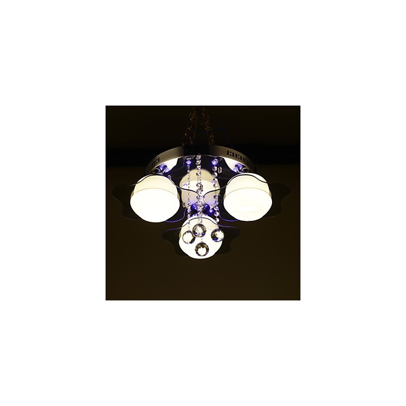 Remoter Control Flush Mount Modern Contemporary 3 Lights with Red Blues