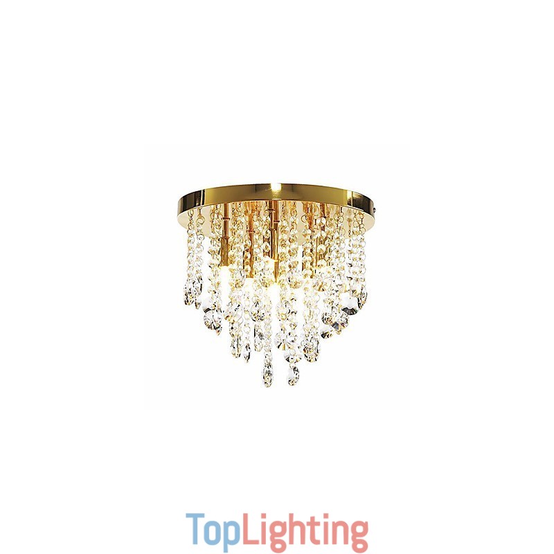 Modern Crystal Semi Flush Mount with 6 Lights (G9 Bulb Base)