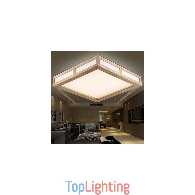 Flush Mount Mini Style Modern Contemporary Wood Bamboo
