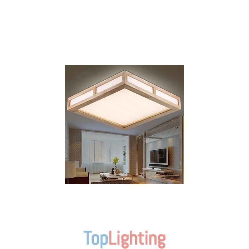 Flush Mount Mini Style Modern Contemporary Wood Bamboo