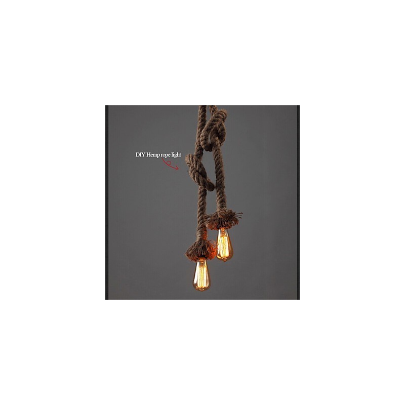 1 Light DIY Art Hemp Rope Light Creative Hemp Rope Droplight