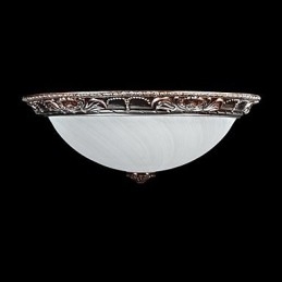 Flush Mount Light Glass Resin Silver Carving Retro European Classic