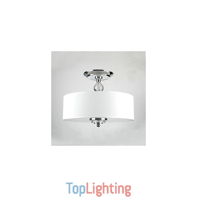Traditional Classic Chrome Metal Flush Mount