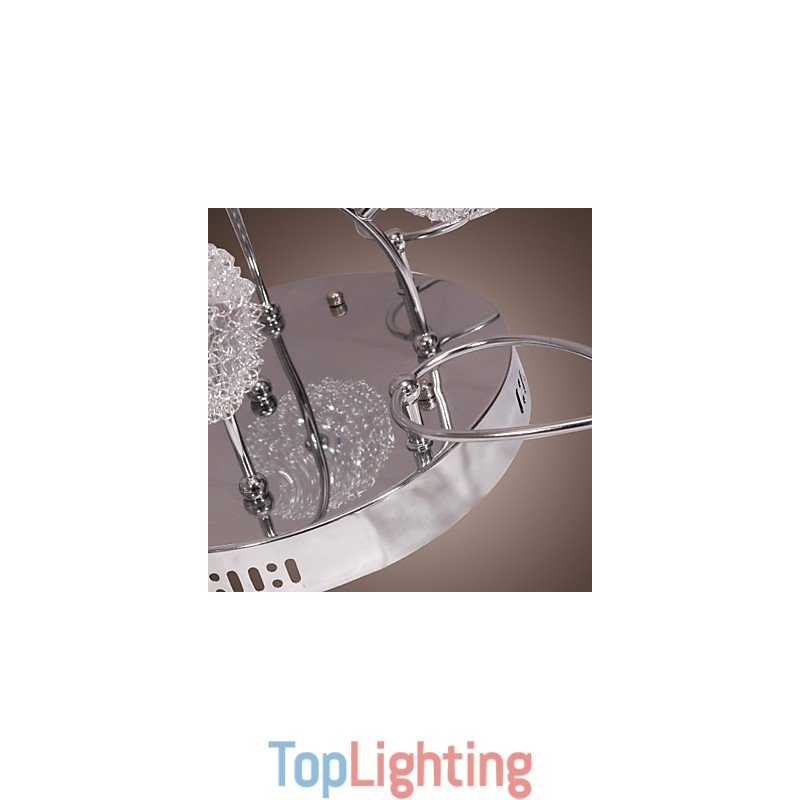 G4 12 light Iron Flush Mount Light with Aluminum Shades