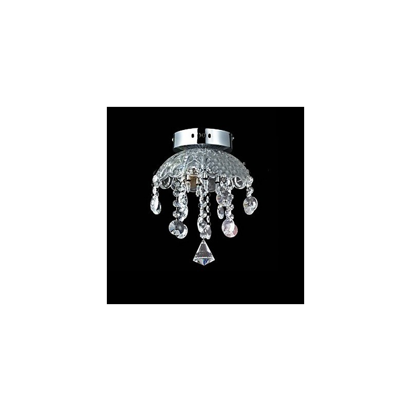 Crystal Semi Flush Mount with 3 Lights