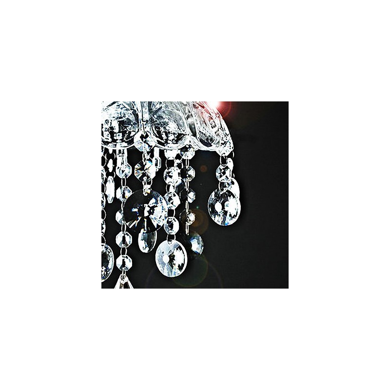 Crystal Semi Flush Mount with 3 Lights