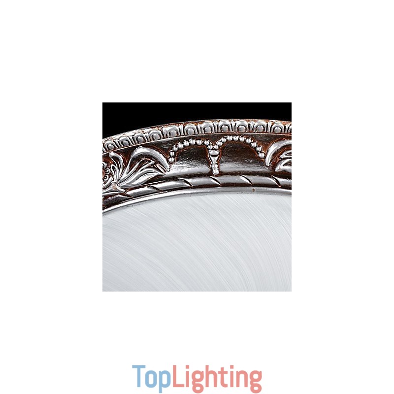 Flush Mount Light Glass Resin Silver Carving Retro European Classic