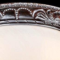 Flush Mount Light Glass Resin Silver Carving Retro European Classic