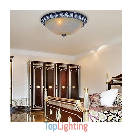 Flush Mount Light Pattern Glass Resin Silver Carving European Classic Flush Mount Light Pattern Glass Resin Silver Carving European Classic