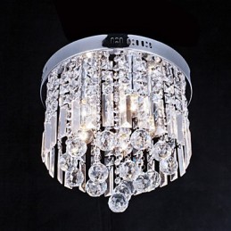 Flush Mount Crystal Modern Contemporary Metal