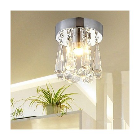 Modern Crystal 1 Lights Flush Mount In Crown Shape Modern Crystal 1 Lights Flush Mount In Crown Shape