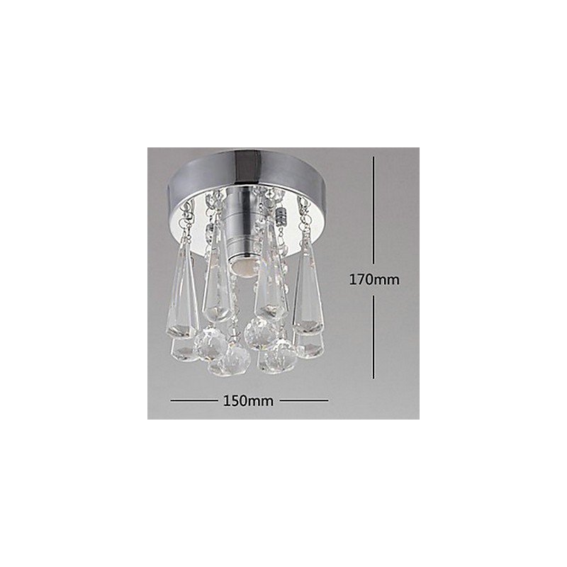 Modern Crystal 1 Lights Flush Mount In Crown Shape
