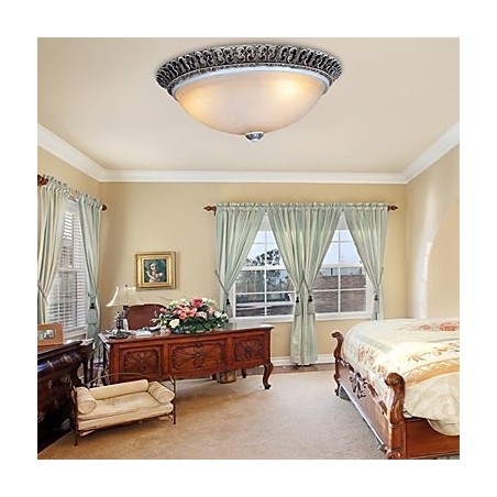 Dark Brown Flush Mount Light Glass Resin Pattern Carving European Classic Dark Brown Flush Mount Light Glass Resin Pattern Carving European Classic