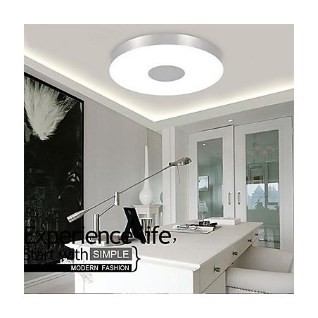 Modern Contemporary Brushed Metal Flush Mount