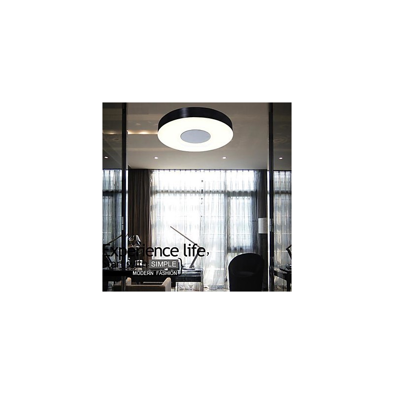 Modern Contemporary Brushed Metal Flush Mount