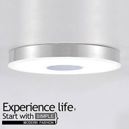 Modern Contemporary Brushed Metal Flush Mount