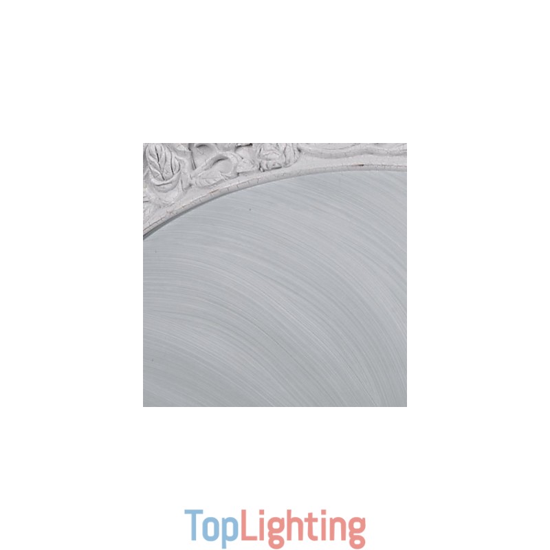 White Flush Mount Light Glass Resin Carving European Classic
