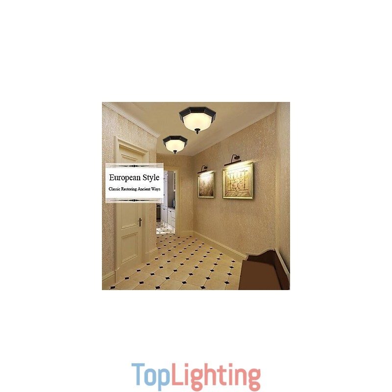 Traditional Classic Retro Mini Style Others Metal Flush Mount