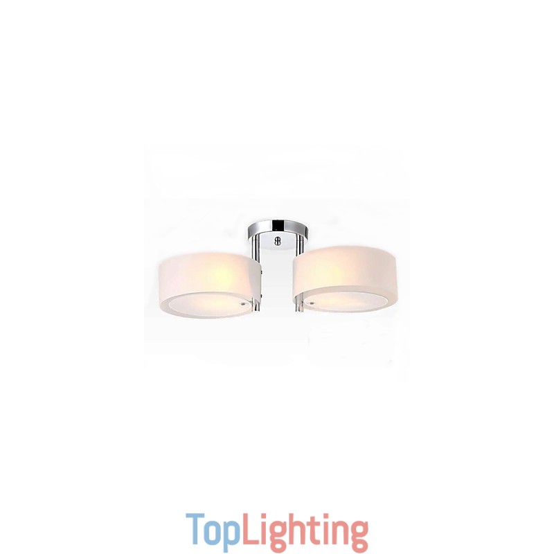 Flush Mount Modern Contemporary 2 Lights Ceiling Light Metal