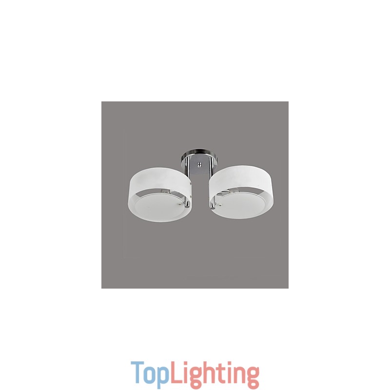 Flush Mount Modern Contemporary 2 Lights Ceiling Light Metal