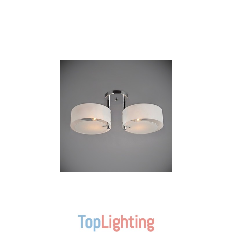 Flush Mount Modern Contemporary 2 Lights Ceiling Light Metal
