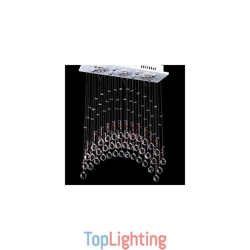 5 Lights Clear light Stainless steel K9 Crystal Chandelier