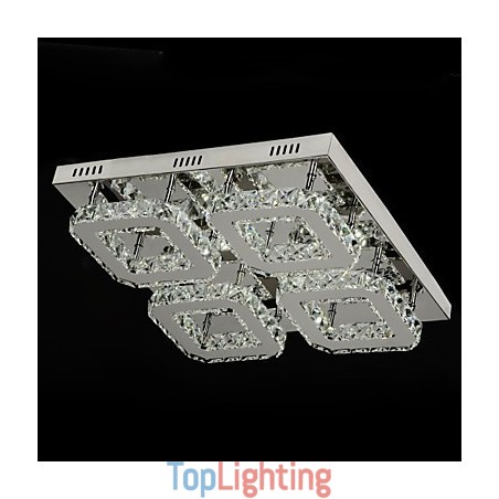 Modern Contemporary Crystal Chrome Metal Flush Mount Modern Contemporary Crystal Chrome Metal Flush Mount