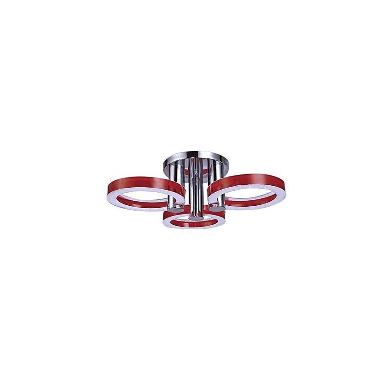 Modern Contemporary Chrome Metal Flush Mount