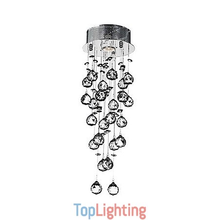 Crystal Flush Mount 1 Light Modern Iron Electroplating Crystal Flush Mount 1 Light Modern Iron Electroplating