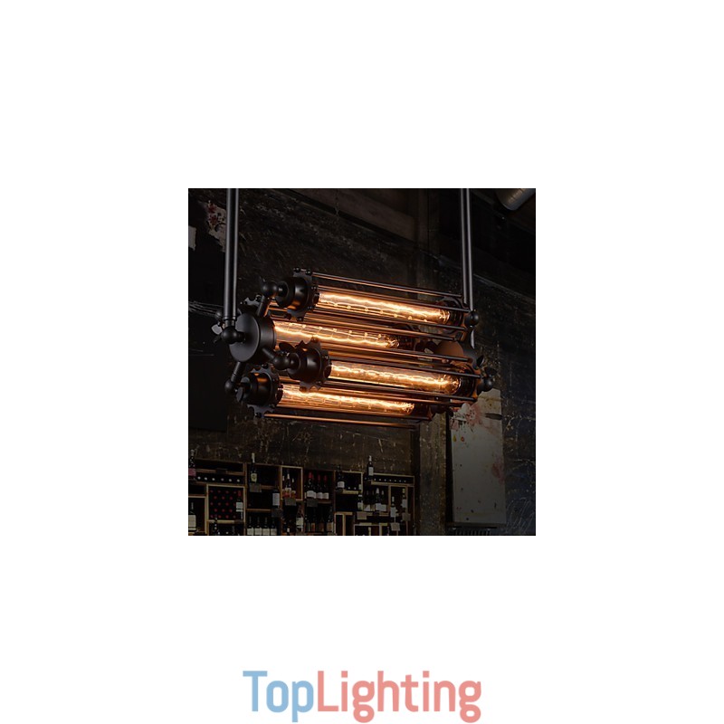 Rustic Lodge Retro Mini Style Electroplated Metal Chandelier