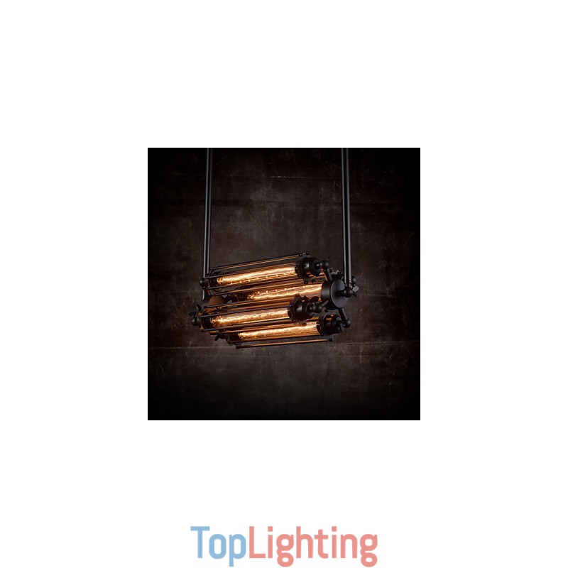 Rustic Lodge Retro Mini Style Electroplated Metal Chandelier